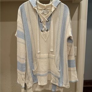 Striped Blue and Cream Women's Sweater